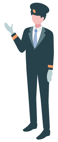鉄道業界で働く人のイラスト